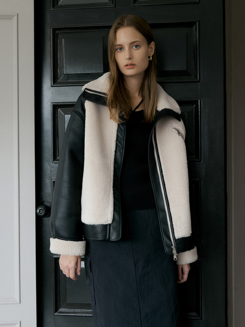 High-neck duffle mustang