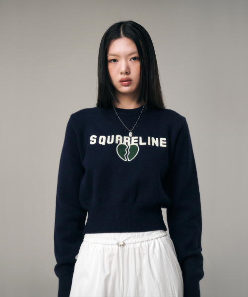Break Heart Crop Knit_ 3color