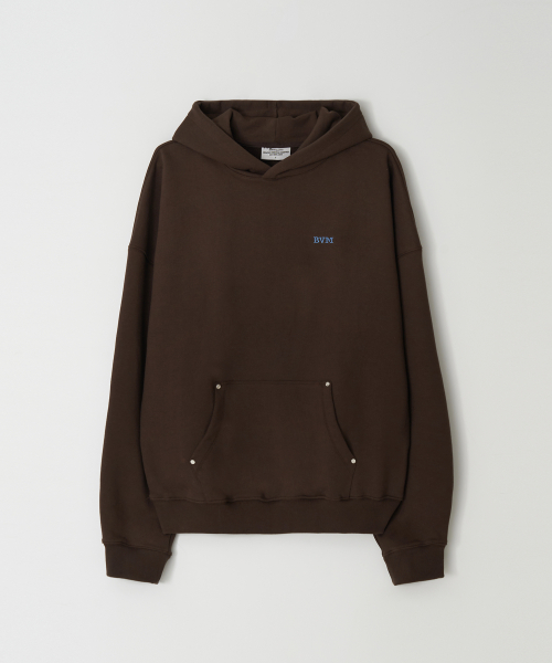Big Size вестерн оверсайз тяжёлый свитшот-худи Brown