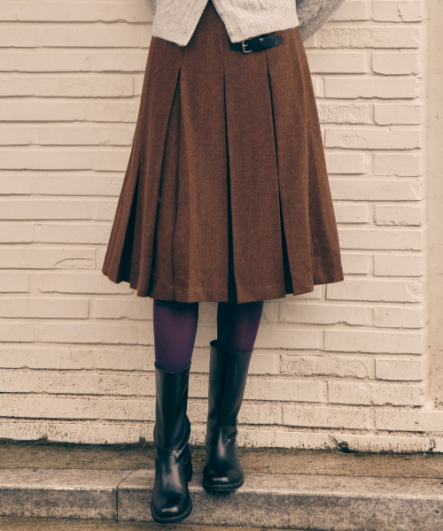 ★ rolarola★ WOOL BLENDED PLEATS SKIRT BROWN 5007370691 rolarola-WOOL BLENDED PLEATS SKIRT BROWN│삼성물산 온라인몰