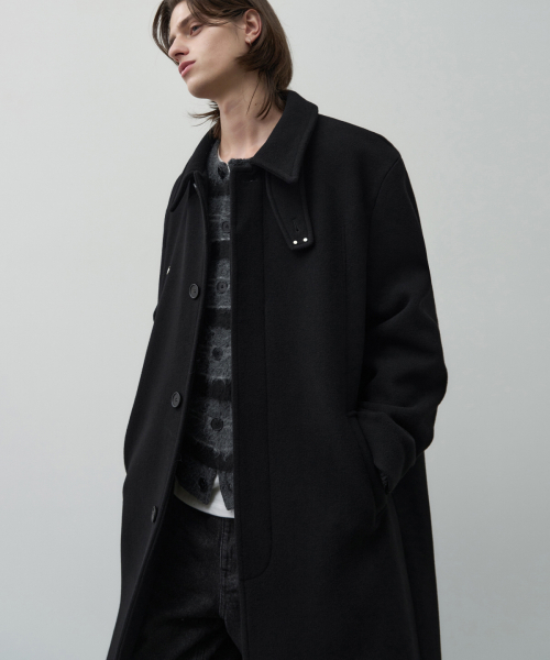 [WOOL 90] пальто балмакаан Refined Wool [Black]