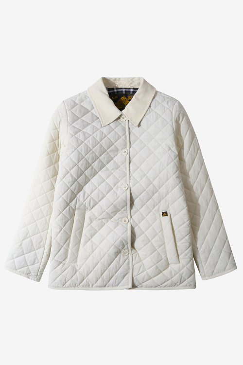 Women Padded Classic Jacket_Ivory