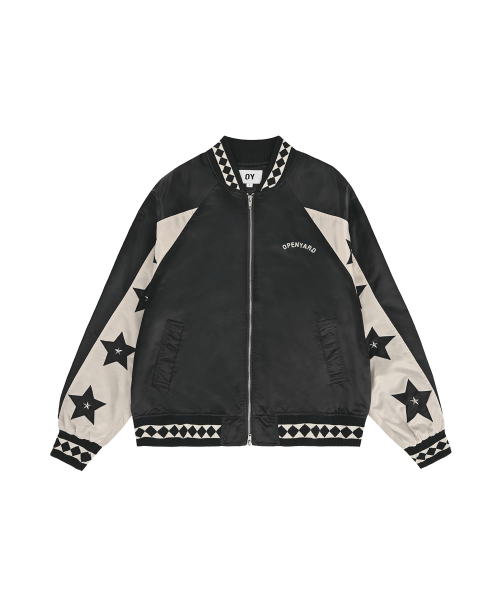 STAR LEATHER PATCH STUD куртка - чёрный