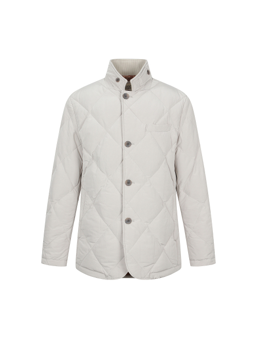 Пуховик с внешней прострочкой Beige (AM0DAJ47153)