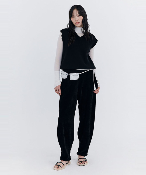 Рваный вязаный жилет Damage Knit Vest Black