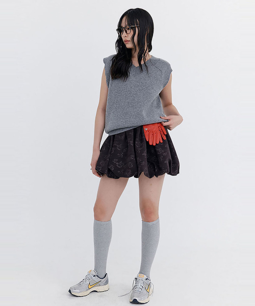 Damage Knit Vest_Grey (вязаный жилет с рваным эффектом)