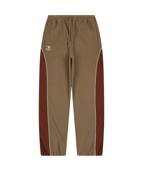 W COLOR MIXED FLEECE PANTS [BEIGE]