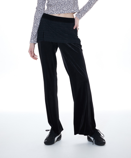 L14 VELVET LACE брюки(чёрный)