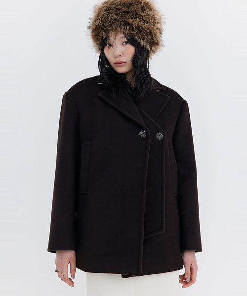 Wool Half Coat_Brown (шерсть половинка пальто_коричневый)