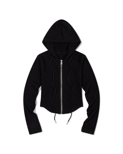 Wave Stitch худи-зип (BLACK)