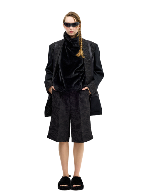 Jacquard Shawl Lapel Jacket