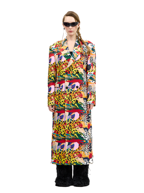 Tropical Pattern Long Coat
