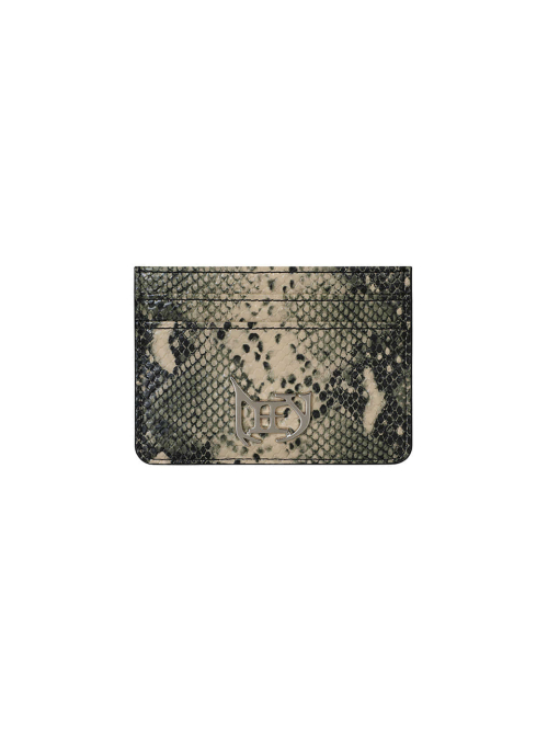 【YEEL】L LOGO CARD HOLDER SNAKE KHAKI 와이이이엘(YEEL) METAL LOGO CARD HOLDER SNAKE KHAKI - 사이즈
