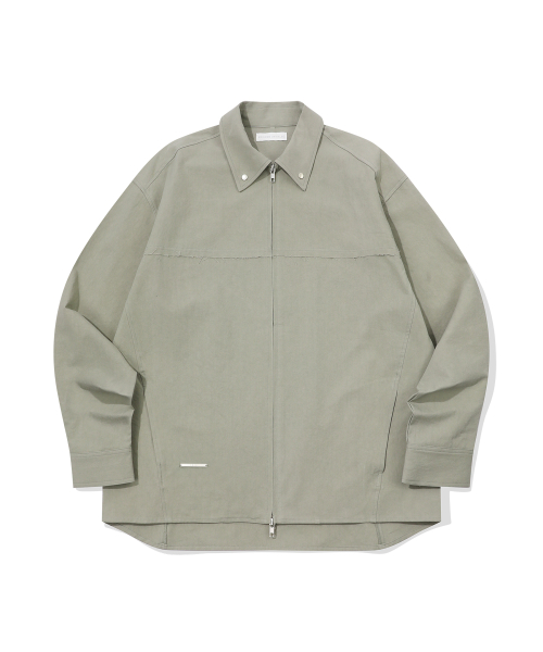 POINT SNAP SHIRT JACKET_MINT KHAKI