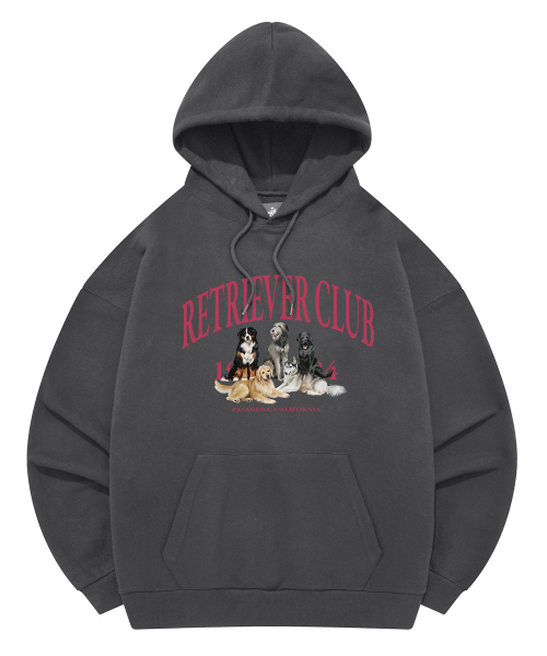 RETRIEVER FRIENDS HOODIE [CHARCOAL GRAY]