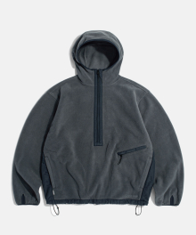 Expl. Fleece Pullover Anorak Charcoal Navy