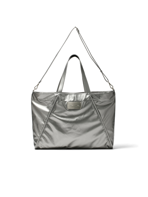 마뗑킴(MATIN KIM) BIG COATING TOTE BAG IN DARK SILVER