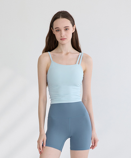 Кроп-топ на бретельках Unbalance Strap Crop Tank Spa Blue