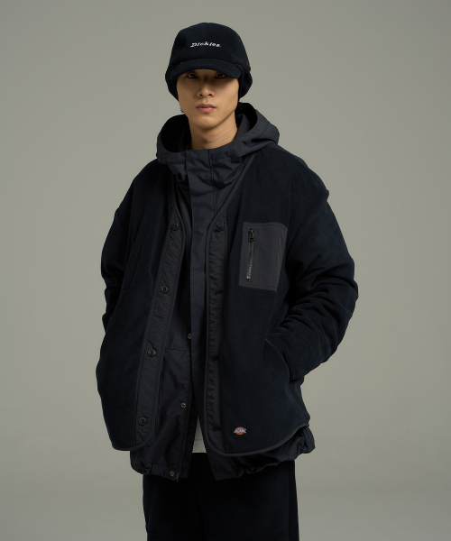 Флисовая куртка-кардиган Polartec (Black)