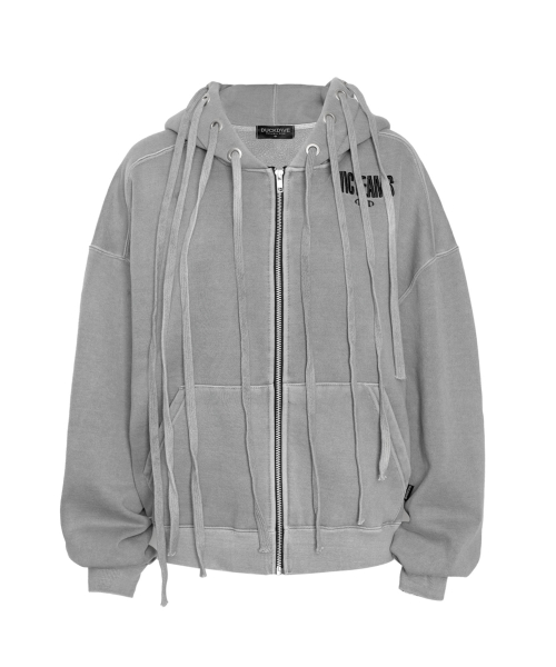 Худи на молнии с люверсами Pigment GRAY
