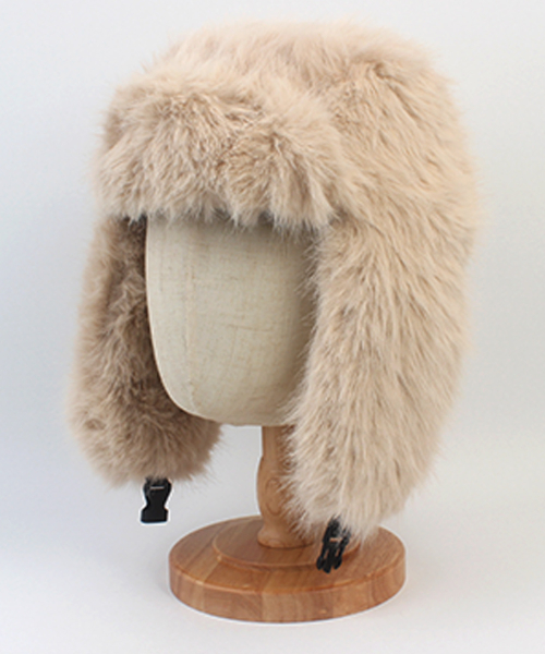 Fur Beige Aviator Hat 에비에이터햇