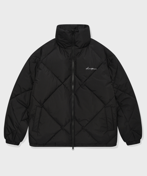 SP Lettering стёганый пуффер Black