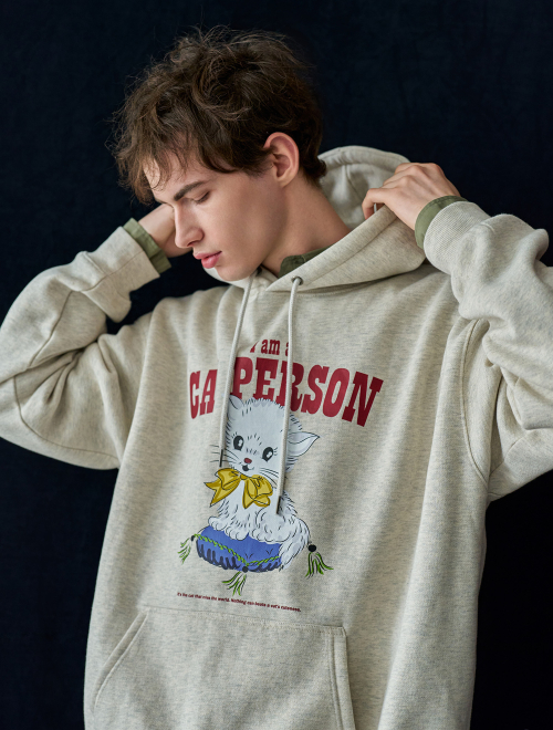 Худи оверсайз UNISEX Little Animal на флисе [Oatmeal] / SBD4U02014