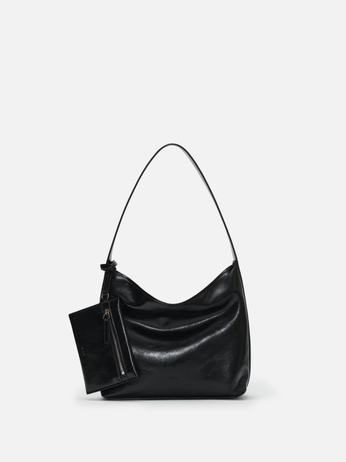 로서울(ROH SEOUL) Mini Pulpy hobo bag Wrinkled Black