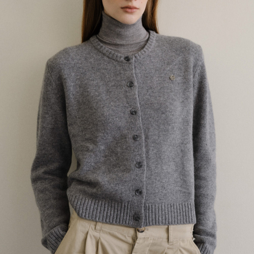 Classic вязаная cardigan серый