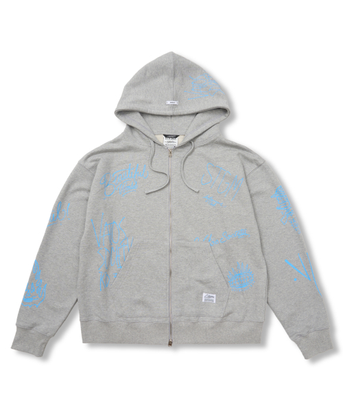 The World оверсайз Zip-up худи Melange