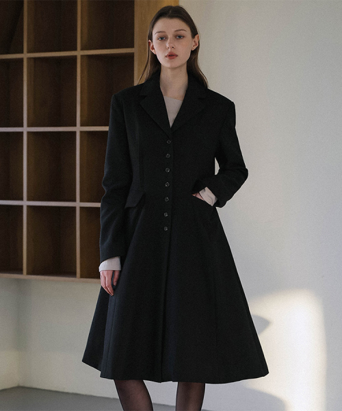 Hourglass Long Coat [чёрный]