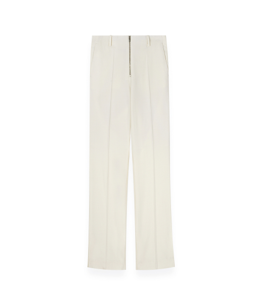 R-0038 / R4-ZIP шерсть TROUSERS - 2.0(IVORY)