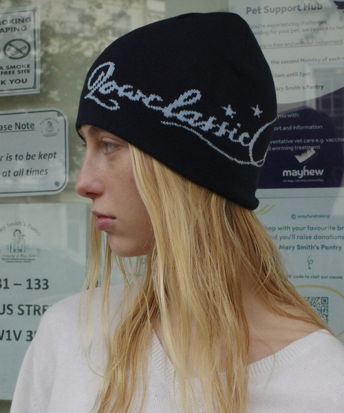 【LOW CLASSIC】 Lc WAVE LOGO BEANIE_NAVY Lowco Original Beanie | lowco