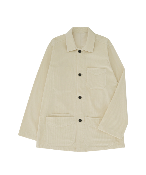 Comfort Corduroy Chore Jacket (Ecru)