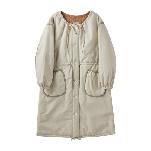 W EXPLORE QUILTED COAT - IVORY (P244WPD333)