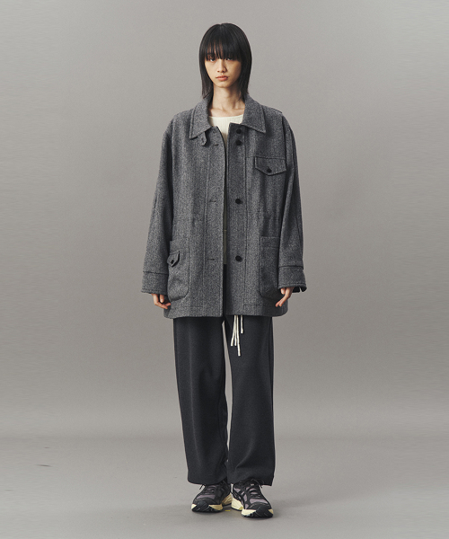 WOOL FIELD JACKET_GRAY