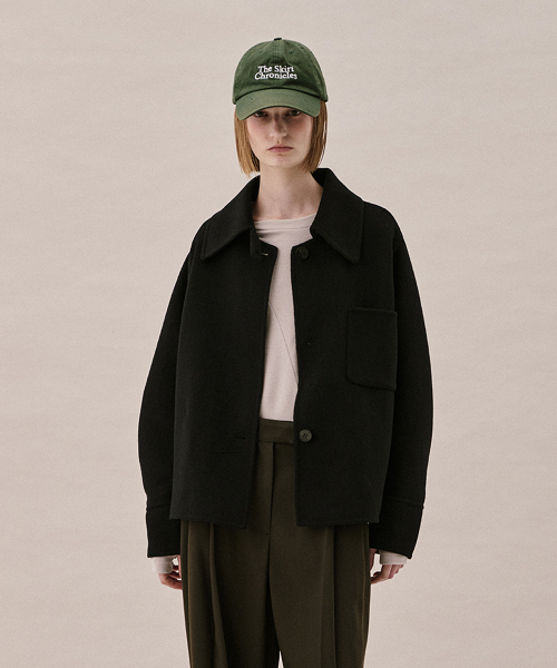 WOOL BLEND HANDMADE COAT_BLACK