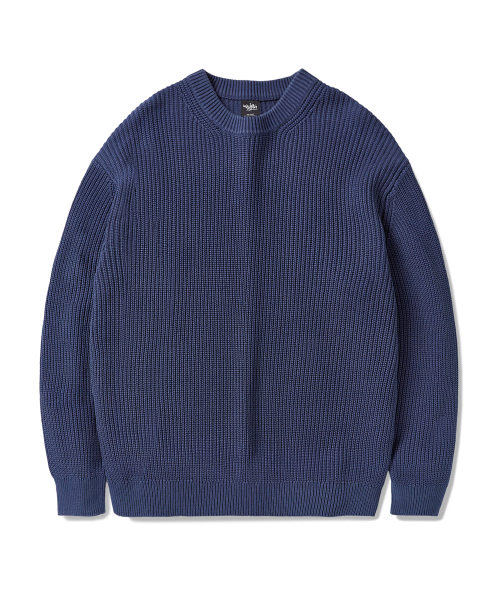 Фактурный джемпер пигментного окрашивания Navy FNT102