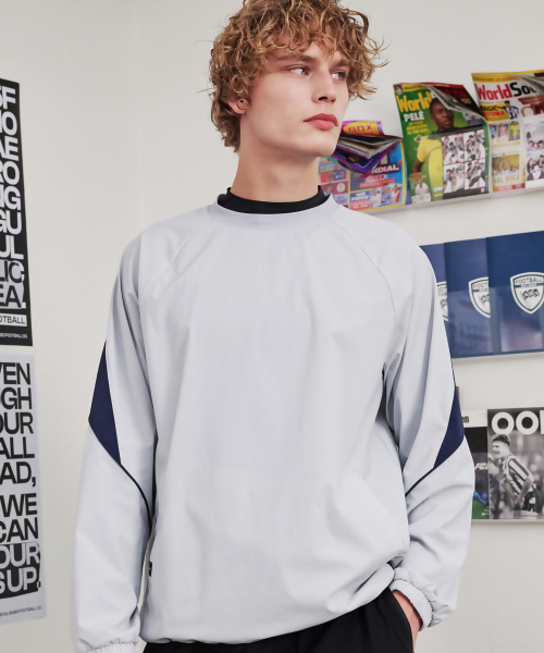 Лонгслив писте в стиле колор-блок Light Gray GA4731 GR