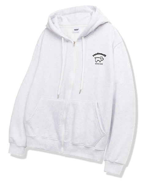 Худи на молнии DOGY (с начесом на выбор) [Light Grey Melange]