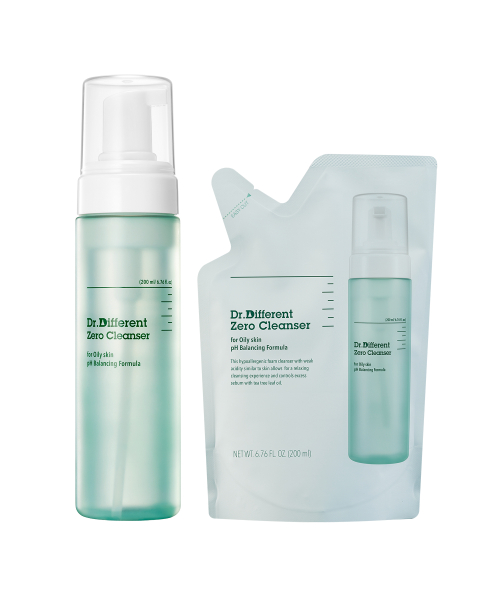 닥터디퍼런트 [클렌저 리필세트] 제로 클렌저(지성) 200ml 본품 + 리필 200ml