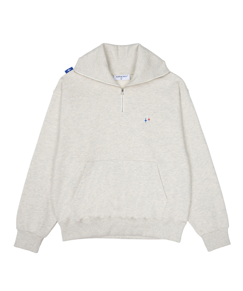 NEB paris long half zipup mtm (oatmeal)