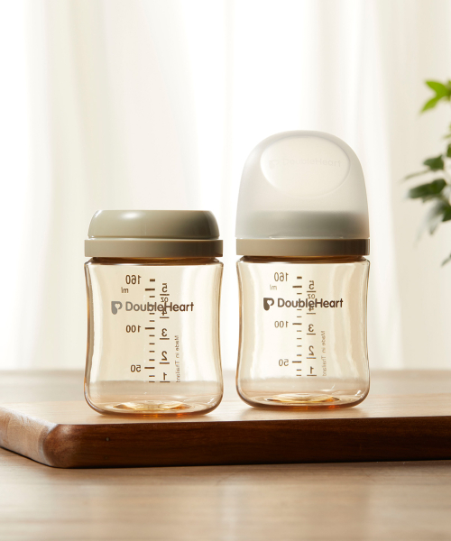 더블하트 모유실감 3세대 PPSU 모먼트 오후의베이지 160ml 트윈팩(젖꼭지미포함)