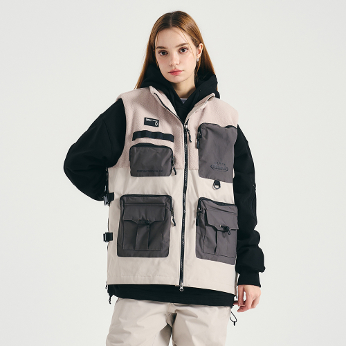 TV FLEECE VEST (IVORY)