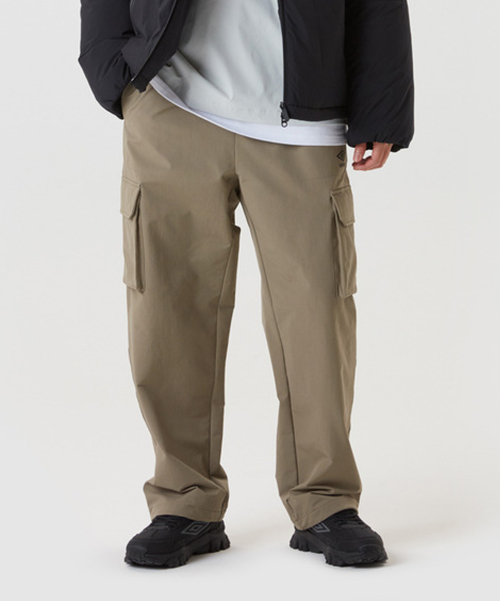 Прямые флисовые брюки карго Polar Beige (UP421SPTO8)