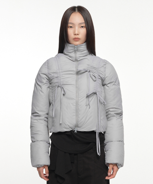 [나체] LIGHT WEIGHT RIBBON PADDING LIGHT GRAY N2441RPD05LGR 