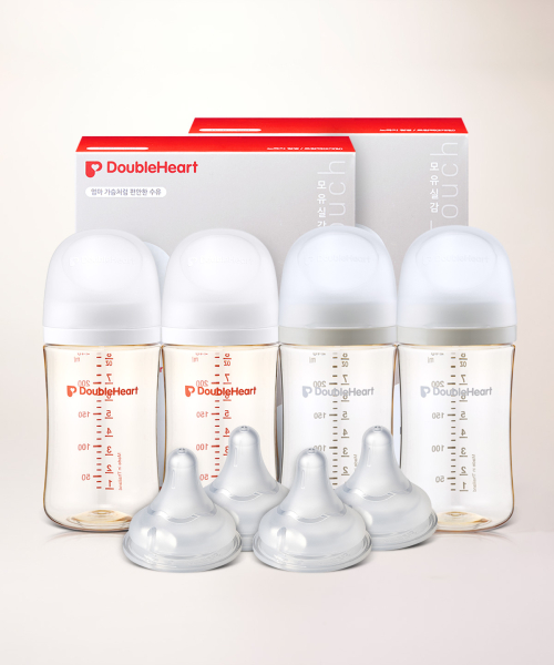 더블하트() 모유실감 베이직/모먼트 240ml(젖병4+젖꼭지4) 3종 택1 상품 이미지