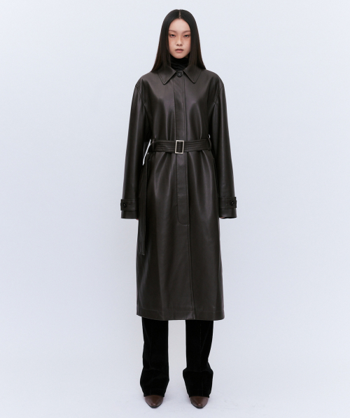 RAMSKIN LONG COAT BROWN