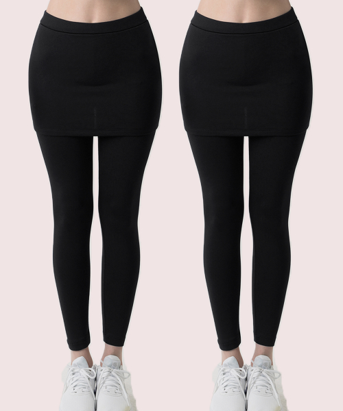 [2PACK] Женские утепленные легинсы с юбкой AR-39 (4 цвета)