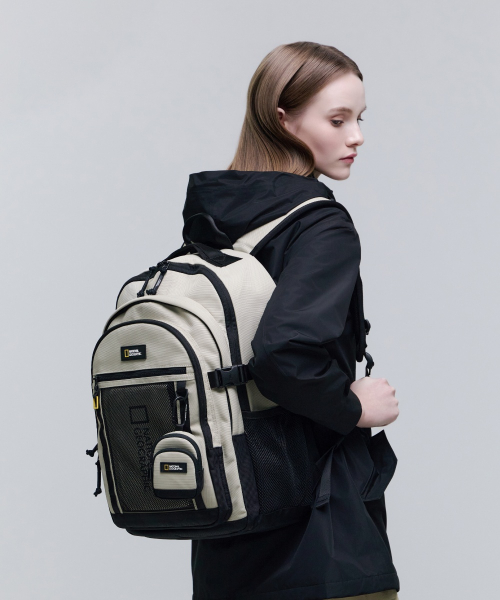 내셔널지오그래픽() 빅로고 3단 백팩 BEIGE 상품 이미지